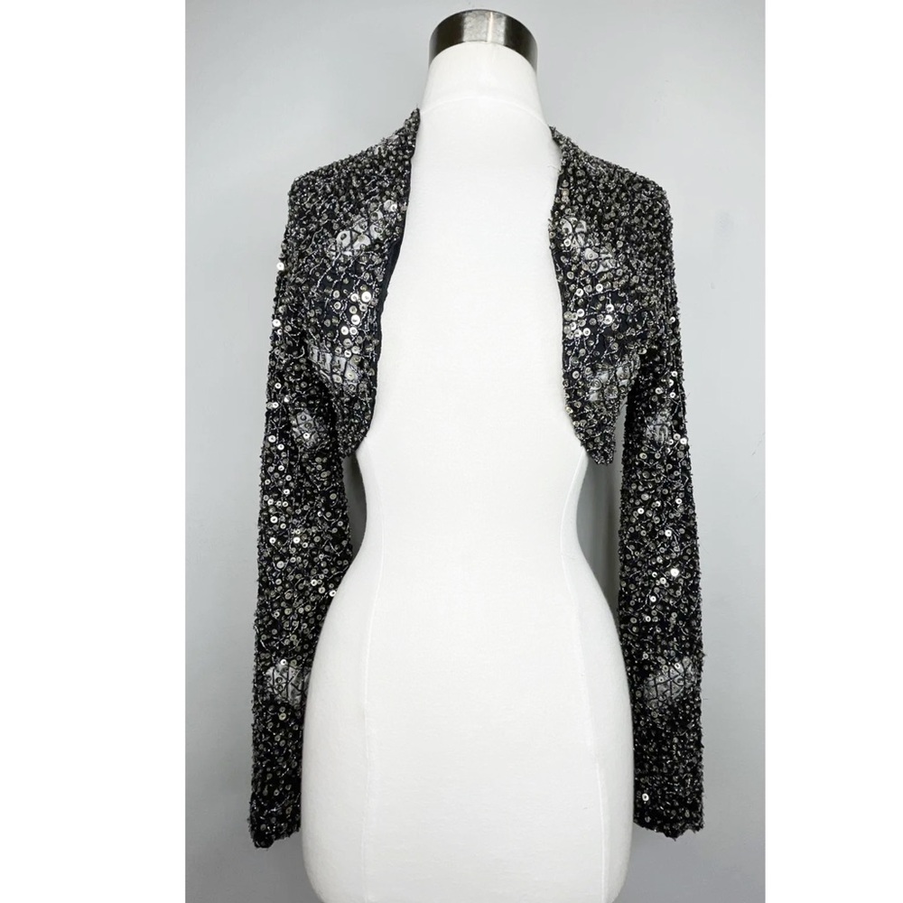 Alice + Olivia Petit Crop Sequin Cardigan /Jacket. medium